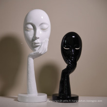 Masque de penseur de résine moderne européen artisanat de mode décorations pour la maison créatives